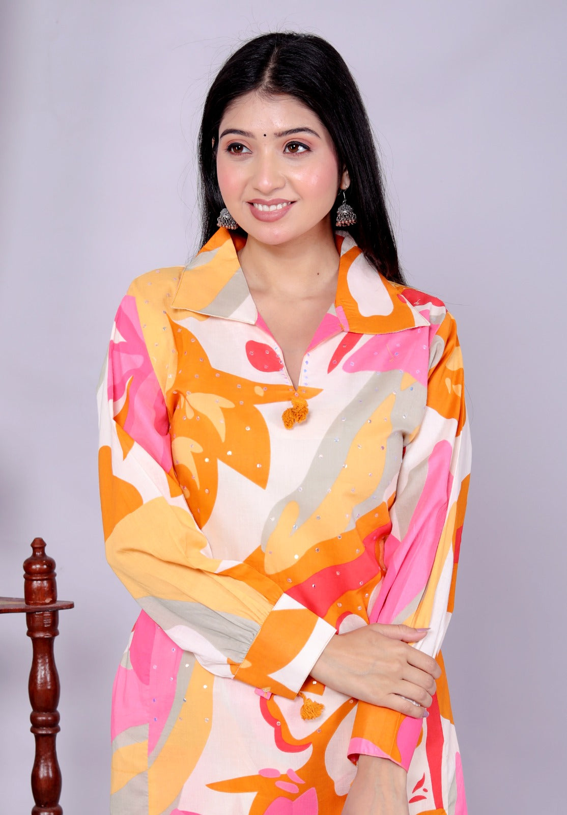 Readymade cotton Floral Co-ord Set for Women – Ethnic Casual Wear